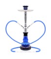 Fajka wodna Shisha 2-wężowa Stairs niebieska 45cm