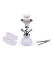 Fajka wodna Shisha 2-wężowa White Lady 26cm