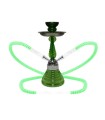 Fajka wodna Shisha 2-wężowa zielona 30cm