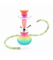 Fajka wodna Shisha 1-wężowa Rainbow Color Light 25cm